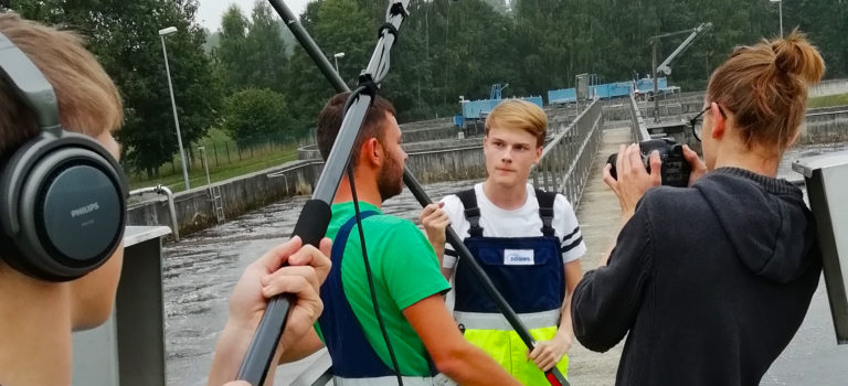 Videodreh auf der Kläranlage